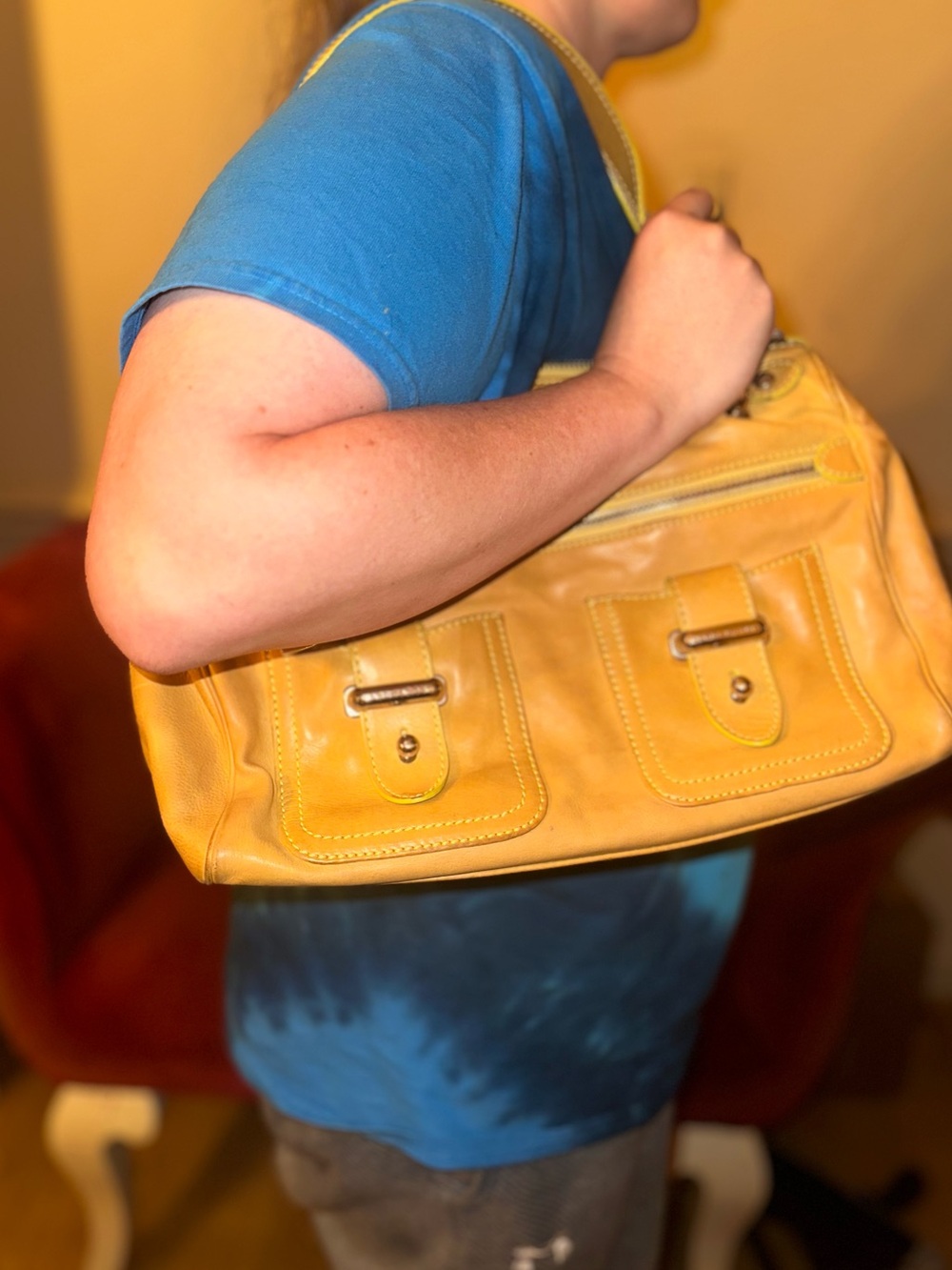 Vintage Marc Jacobs Leather Satchel with Front Pockets - Picture 11 of 12